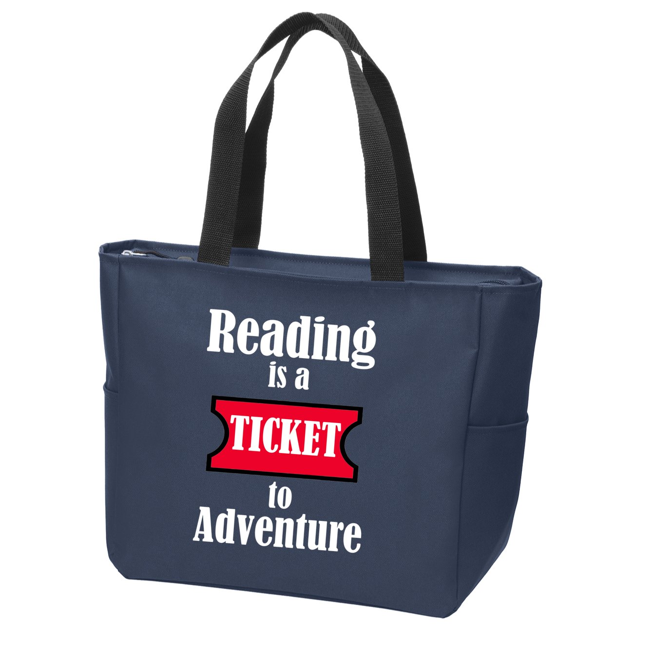 Reading Is An Adventure Zip Tote Bag