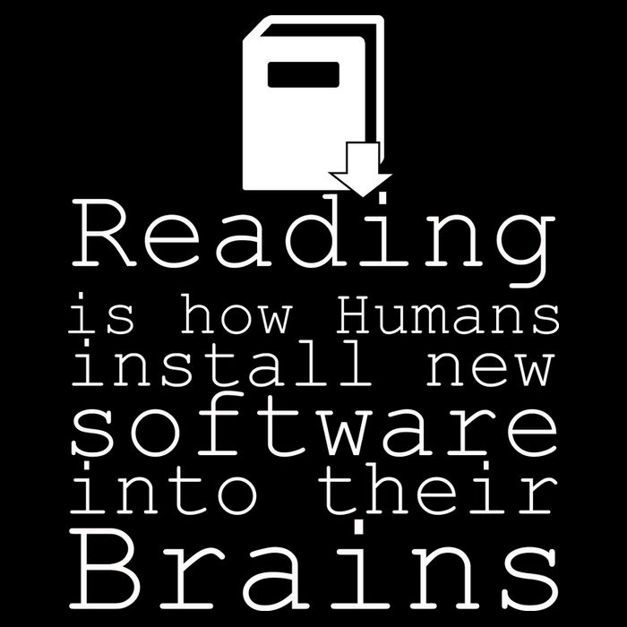 Reading Is How Humans Download New Software Hooded Wearable Blanket