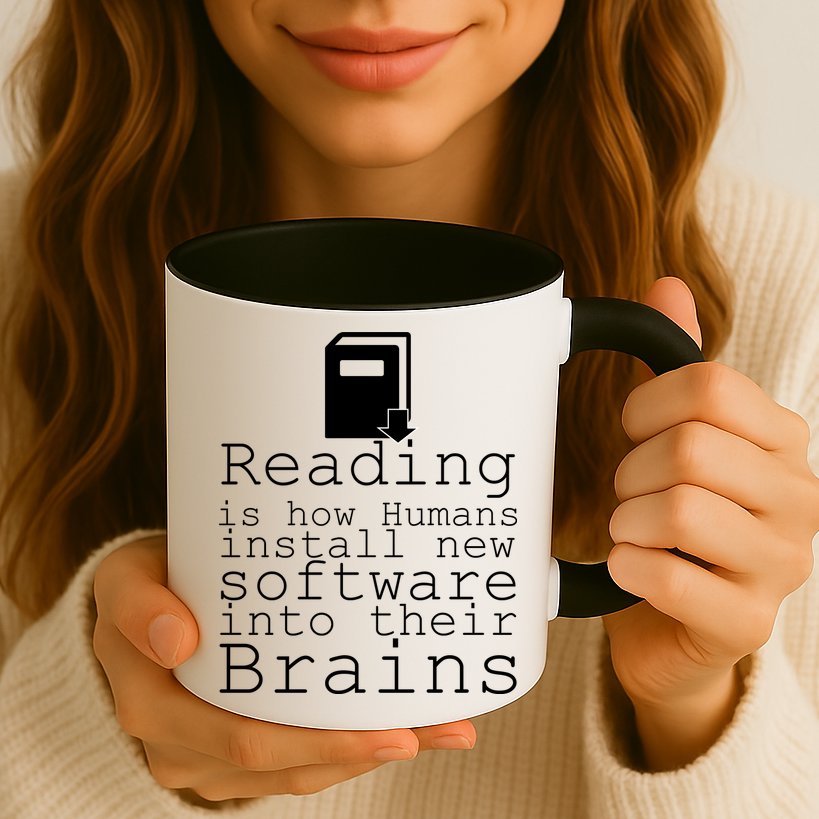 Reading Is How Humans Download New Software Mug