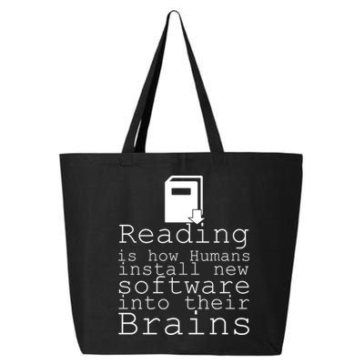 Reading Is How Humans Download New Software 25L Jumbo Tote