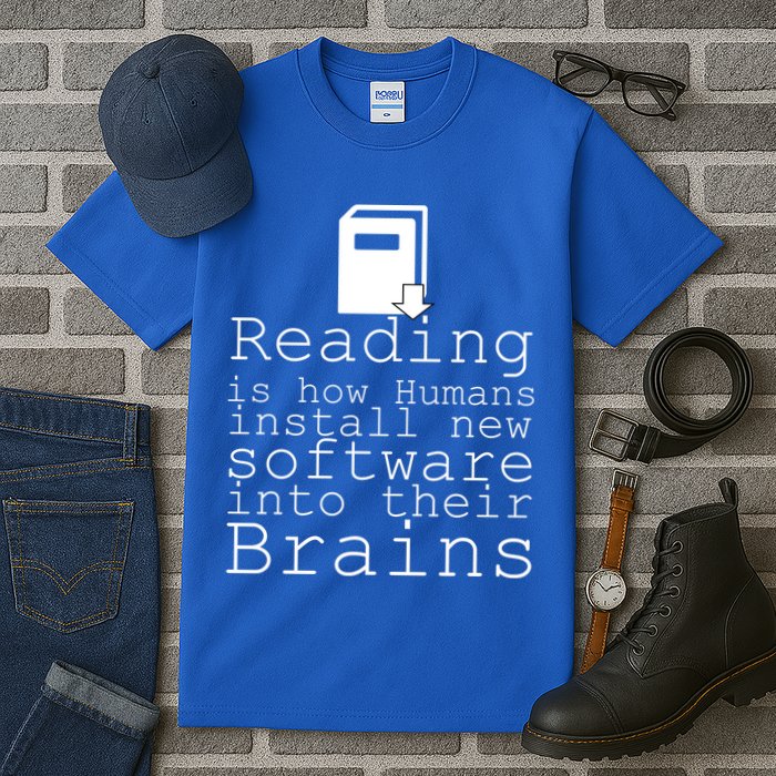 Reading Is How Humans Download New Software Tall T-Shirt
