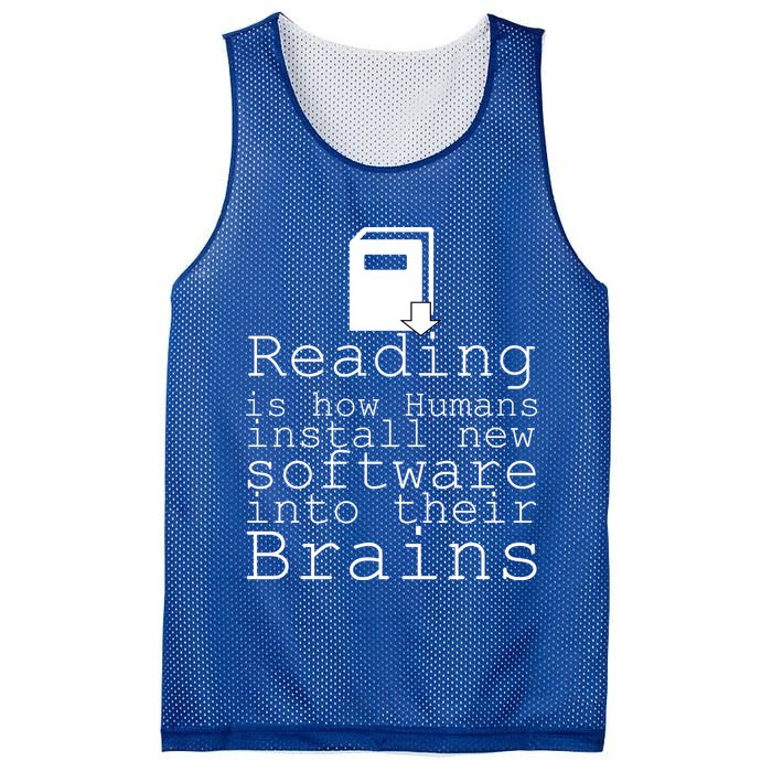 Reading Is How Humans Download New Software Mesh Reversible Basketball Jersey Tank