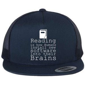 Reading Is How Humans Download New Software Flat Bill Trucker Hat