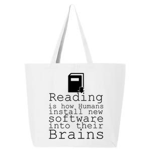 Reading Is How Humans Download New Software 25L Jumbo Tote