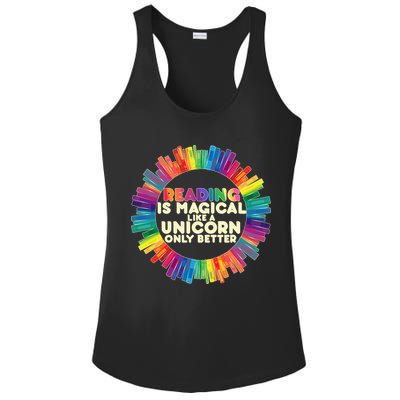 Reading Is Magical Like A Unicorn Only Better Ladies PosiCharge Competitor Racerback Tank