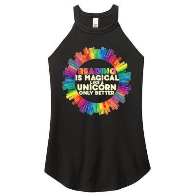 Reading Is Magical Like A Unicorn Only Better Women's Perfect Tri Rocker Tank