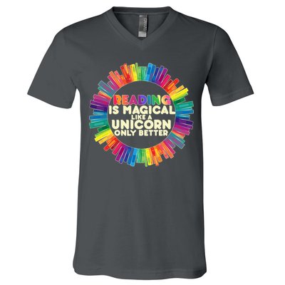 Reading Is Magical Like A Unicorn Only Better V-Neck T-Shirt