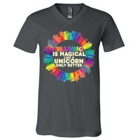 Reading Is Magical Like A Unicorn Only Better V-Neck T-Shirt
