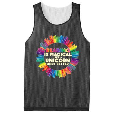 Reading Is Magical Like A Unicorn Only Better Mesh Reversible Basketball Jersey Tank