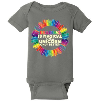 Reading Is Magical Like A Unicorn Only Better Baby Bodysuit