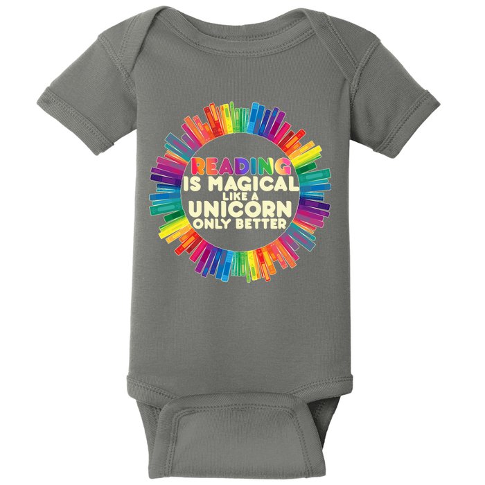 Reading Is Magical Like A Unicorn Only Better Baby Bodysuit