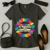 Reading Is Magical Like A Unicorn Only Better Women's V-Neck T-Shirt