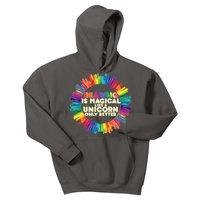 Reading Is Magical Like A Unicorn Only Better Kids Hoodie