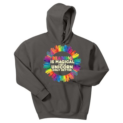 Reading Is Magical Like A Unicorn Only Better Kids Hoodie