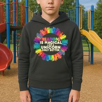 Reading Is Magical Like A Unicorn Only Better Kids Hoodie