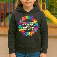 Reading Is Magical Like A Unicorn Only Better Kids Hoodie