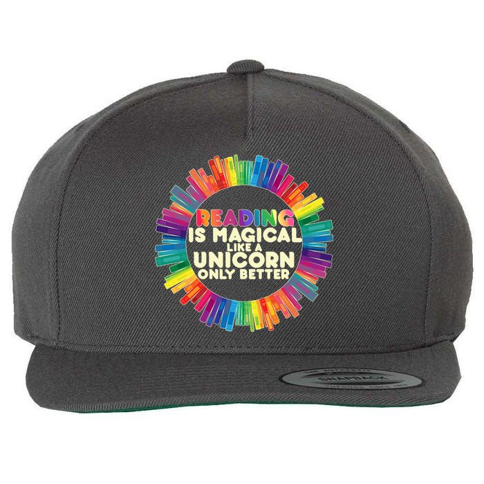 Reading Is Magical Like A Unicorn Only Better Wool Snapback Cap