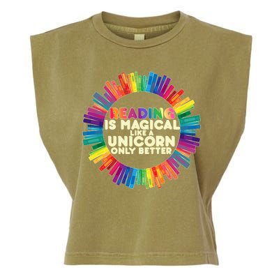 Reading Is Magical Like A Unicorn Only Better Garment-Dyed Women's Muscle Tee