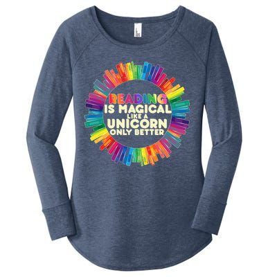 Reading Is Magical Like A Unicorn Only Better Women's Perfect Tri Tunic Long Sleeve Shirt