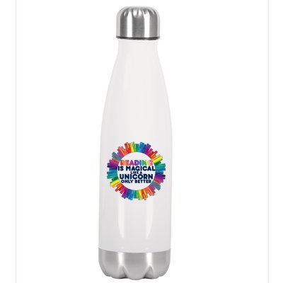 Reading Is Magical Like A Unicorn Only Better Stainless Steel Insulated Water Bottle