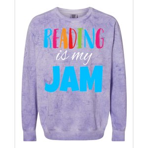 Reading Is My Jam Colorblast Crewneck Sweatshirt