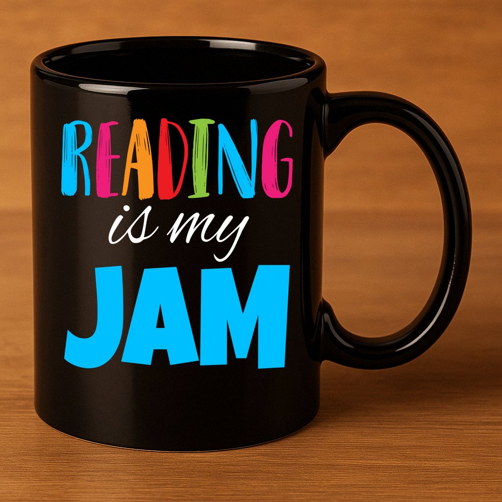 Reading Is My Jam 11oz C Handle Ceramic Mug