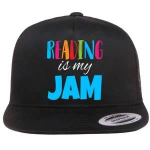 Reading Is My Jam Flat Bill Trucker Hat