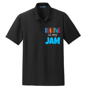 Reading Is My Jam Dry Zone Grid Polo