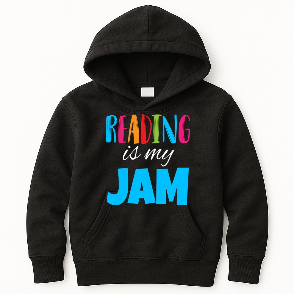 Reading Is My Jam Kids Hoodie