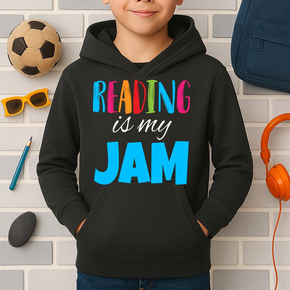 Reading Is My Jam Kids Hoodie