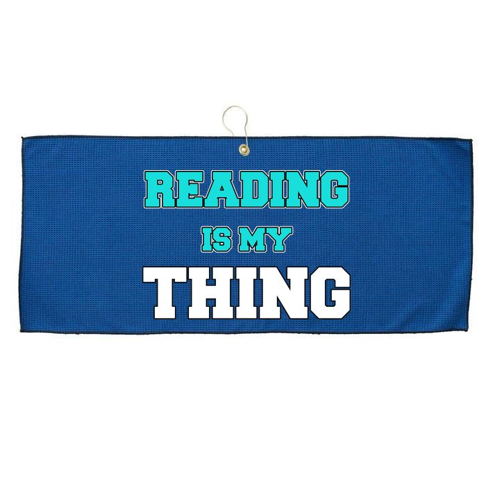 Reading Is My Thing Large Microfiber Waffle Golf Towel