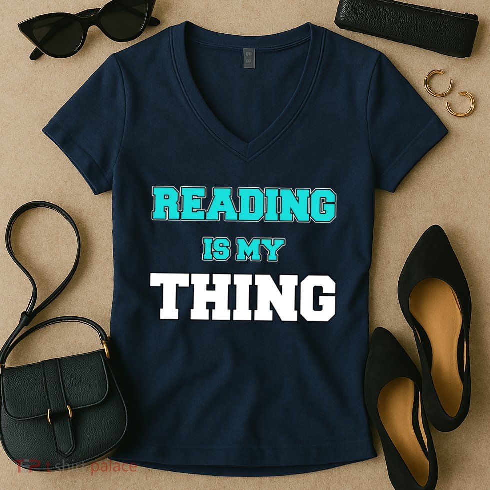 Reading Is My Thing Women's V-Neck T-Shirt