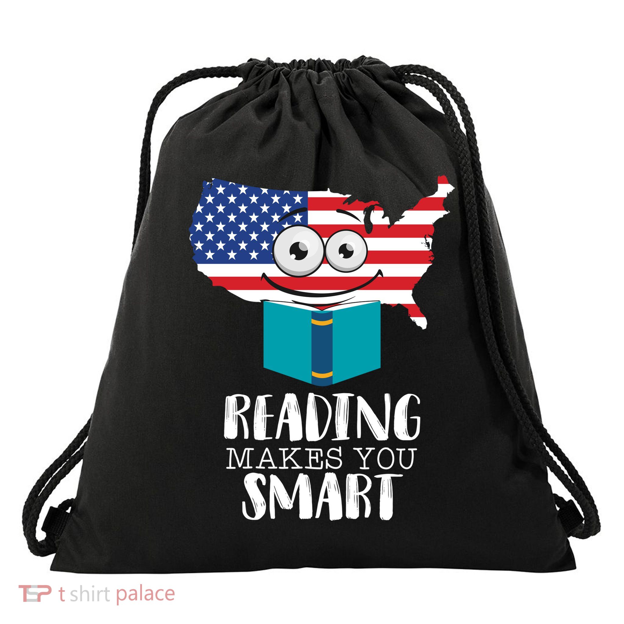 Reading Makes You Smart Drawstring Bag