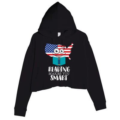 Reading Makes You Smart Crop Fleece Hoodie