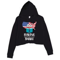 Reading Makes You Smart Crop Fleece Hoodie