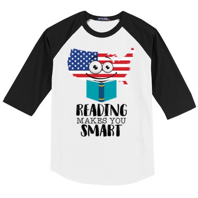Reading Makes You Smart Baseball Sleeve Shirt