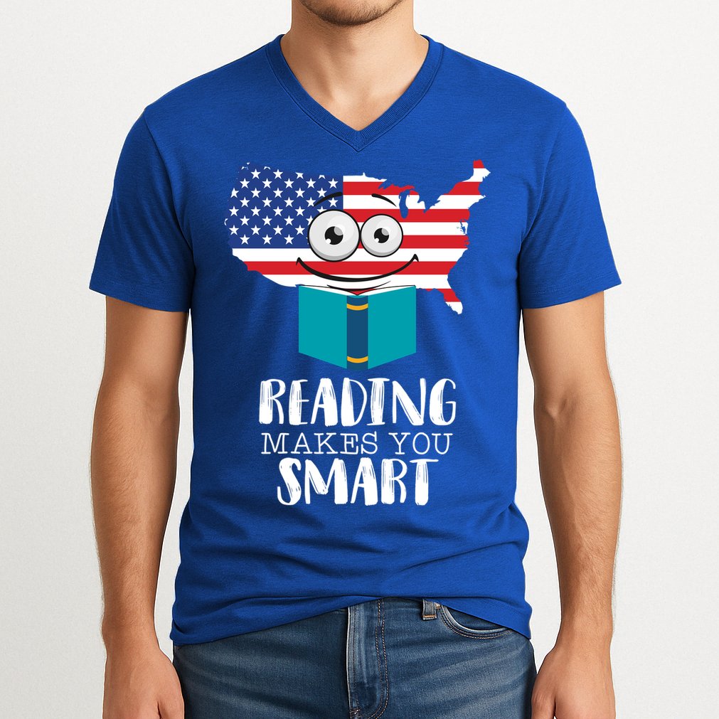 Reading Makes You Smart V-Neck T-Shirt