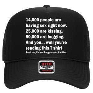 Reading This Funny Single Life Quote High Crown Mesh Back Trucker Hat