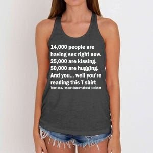 Reading This Funny Single Life Quote Women's Knotted Racerback Tank