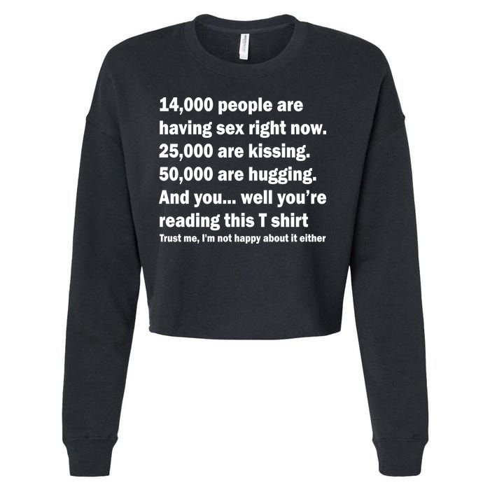 Reading This Funny Single Life Quote Cropped Pullover Crew