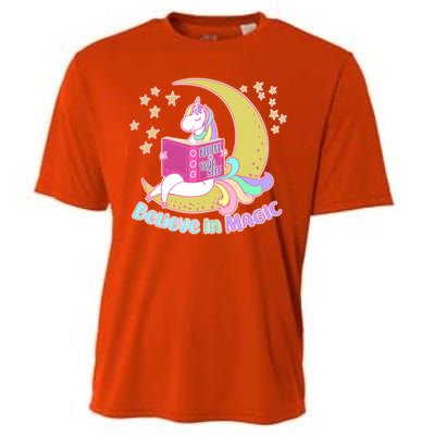 Reading Unicorn Believe In Yourself & Magic Cooling Performance Crew T-Shirt