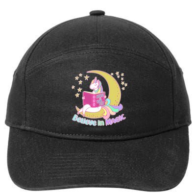 Reading Unicorn Believe In Yourself & Magic 7-Panel Snapback Hat