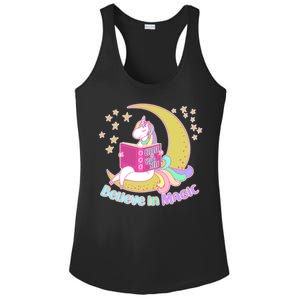 Reading Unicorn Believe In Yourself & Magic Ladies PosiCharge Competitor Racerback Tank