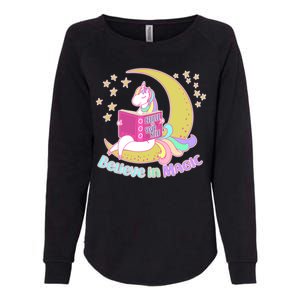 Reading Unicorn Believe In Yourself & Magic Womens California Wash Sweatshirt