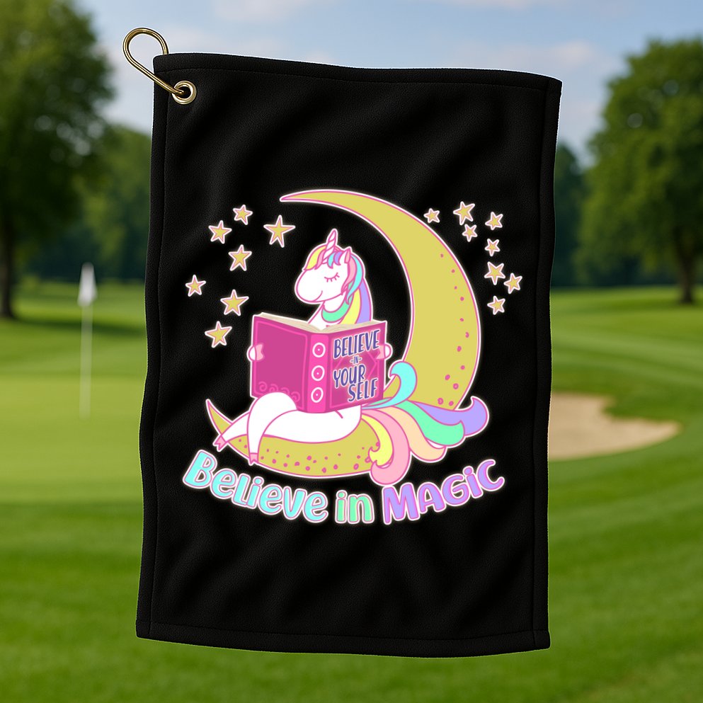 Reading Unicorn Believe In Yourself & Magic Golf Towel