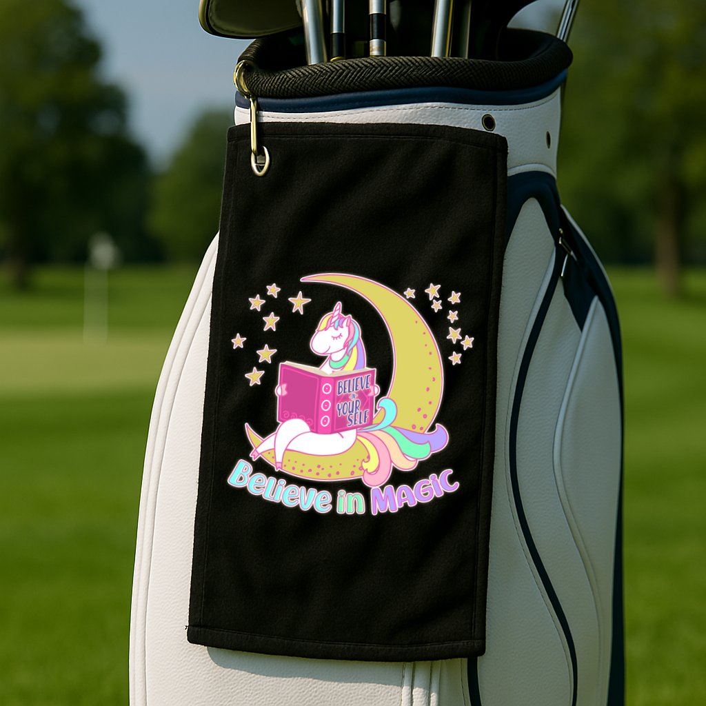 Reading Unicorn Believe In Yourself & Magic Golf Towel