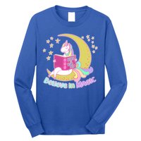 Reading Unicorn Believe In Yourself & Magic Long Sleeve Shirt