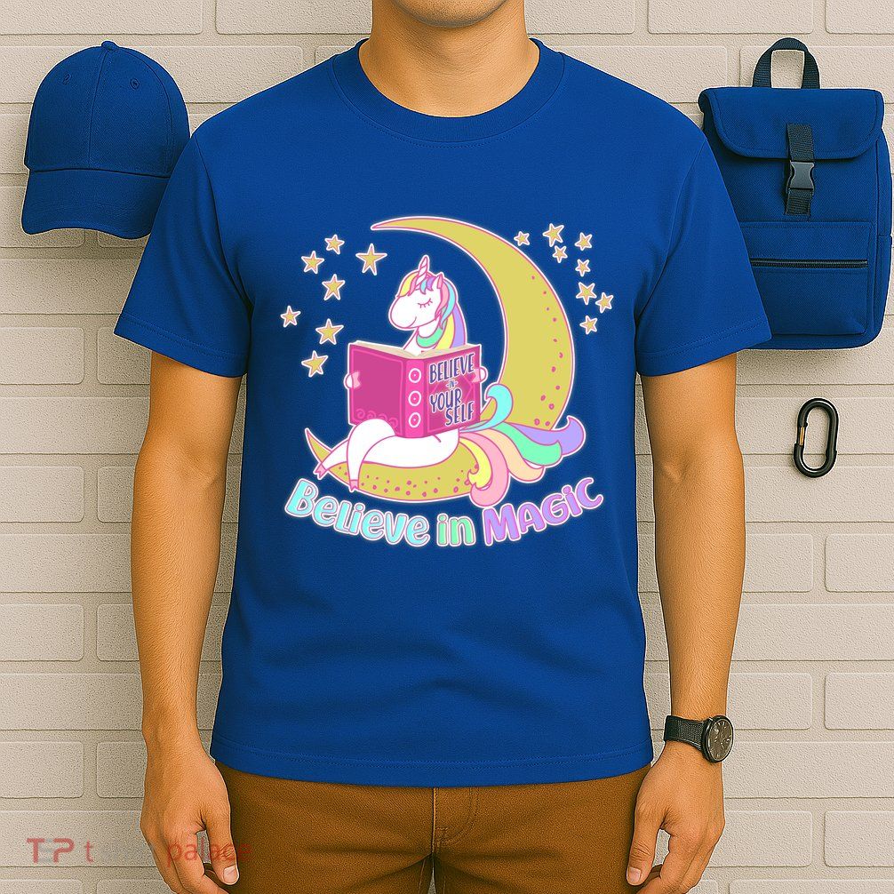 Reading Unicorn Believe In Yourself & Magic T-Shirt
