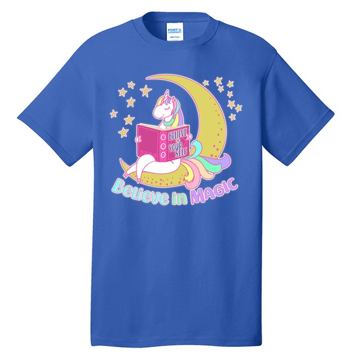 Reading Unicorn Believe In Yourself & Magic Tall T-Shirt