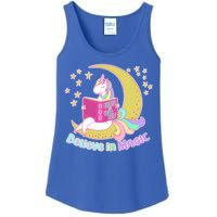 Reading Unicorn Believe In Yourself & Magic Ladies Essential Tank